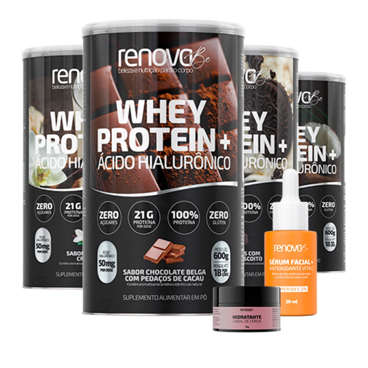 Renova Be Whey Protein E Cido Hialur Nico Potes