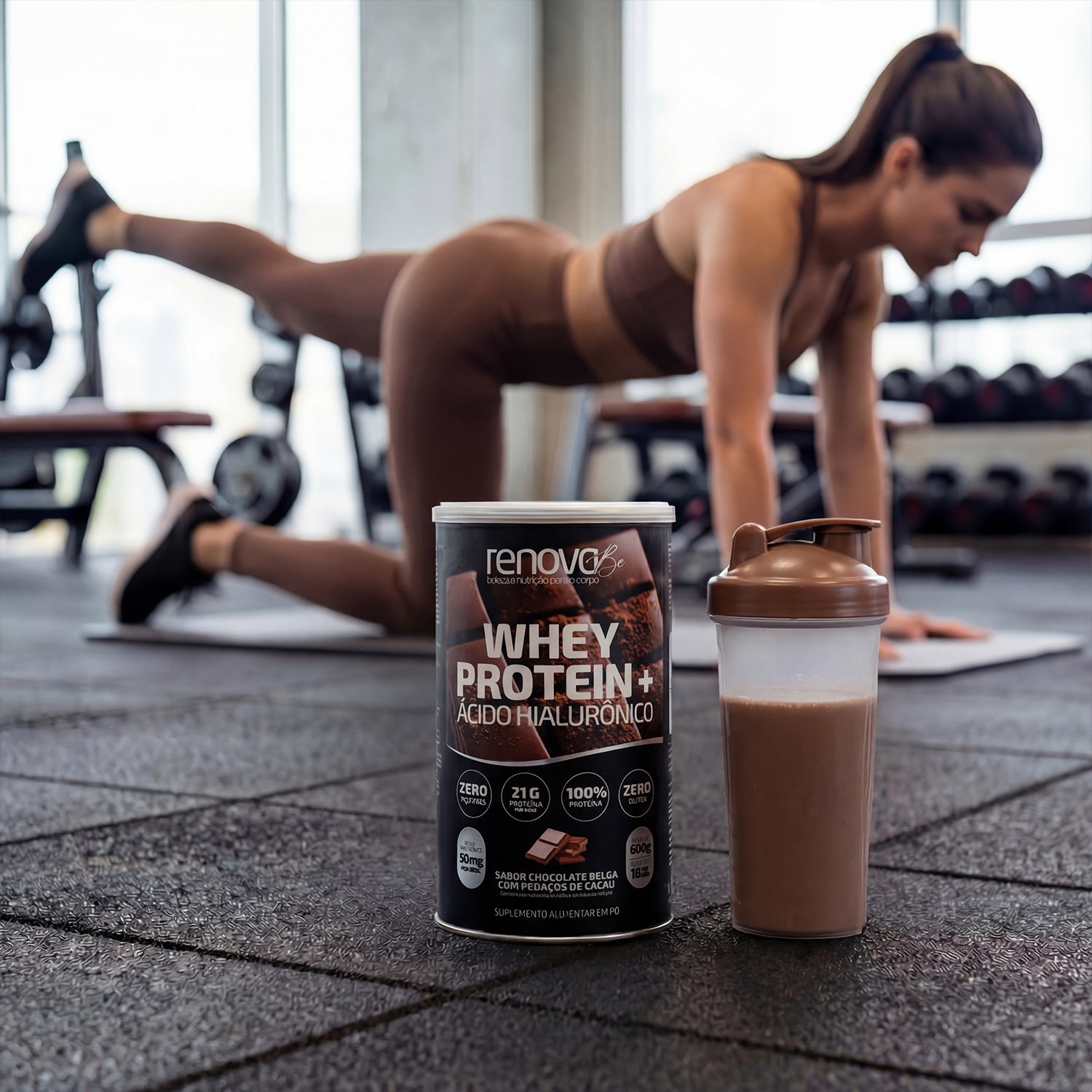 Whey Protein e Ácido Hialurônico - Chocolate