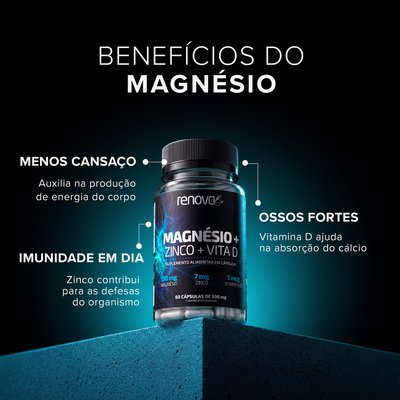 Magnésio com Zinco e Vitamina D