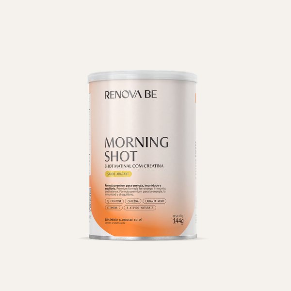Pote de Morning Shot com Creatina